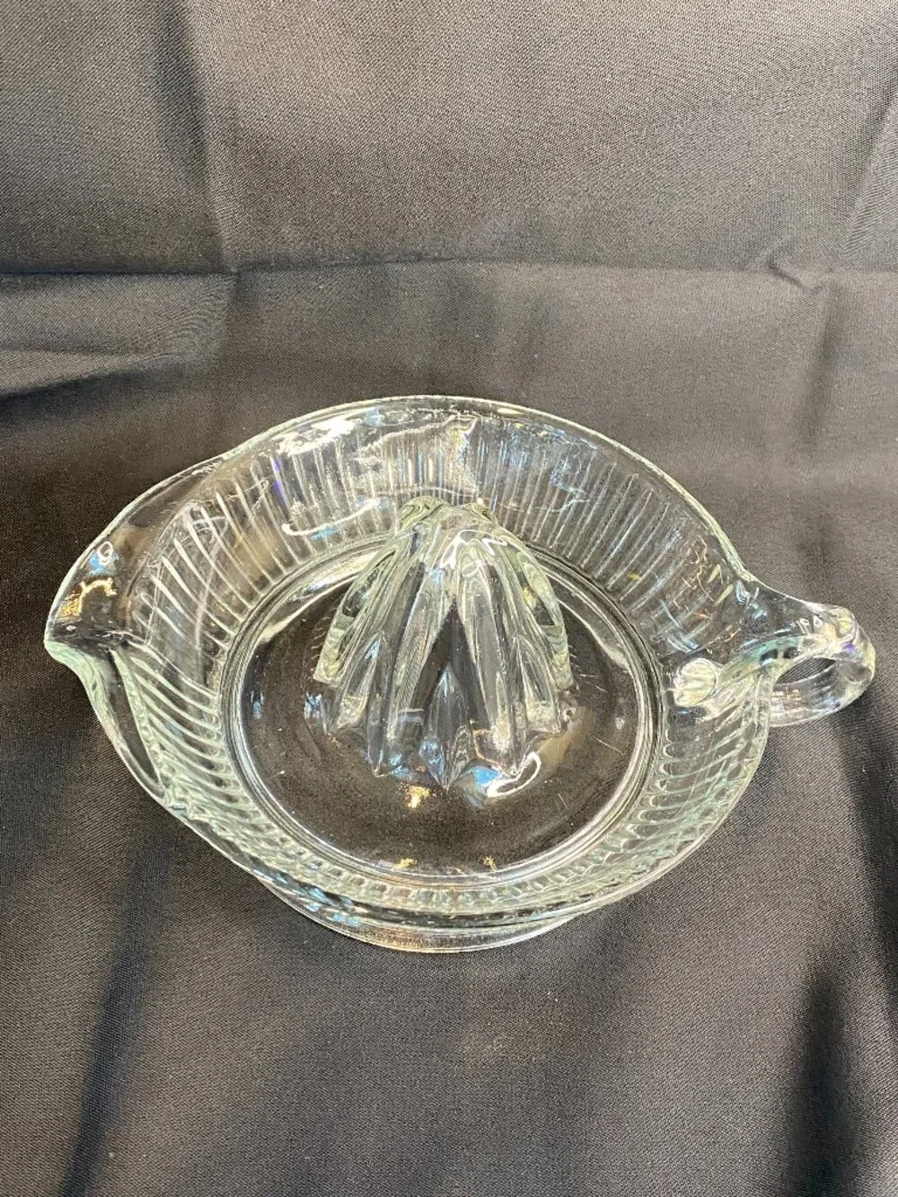 Vintage Mid-Century Pressed Glass Citrus Juicer Reamer